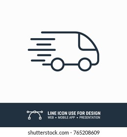 Icon fast delivery graphic design single icon vector illustration