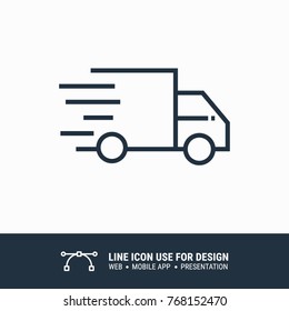 Icon fast delivery graphic design single icon vector illustration