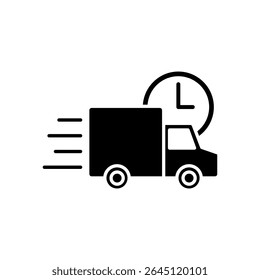 Icon a fast delivery, isolated against a clean background.