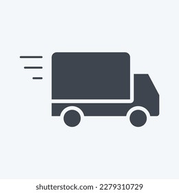 Icon Fast Delivery. related to Black Friday symbol. shopping. simple illustration