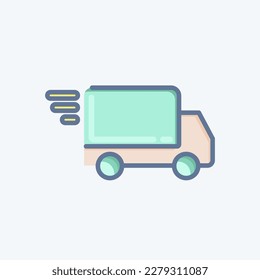 Icon Fast Delivery. related to Black Friday symbol. shopping. simple illustration