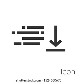 Icon fast download speed in black and white Illustration.