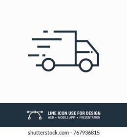 Icon Fast Express Delivery graphic design single icon vector illustration