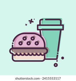 Icon Fast Food. related to Hepatologist symbol. MBE style. simple design editable. simple illustration