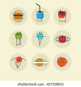 Icon fast food. vector