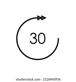 icon fast forward 30 seconds