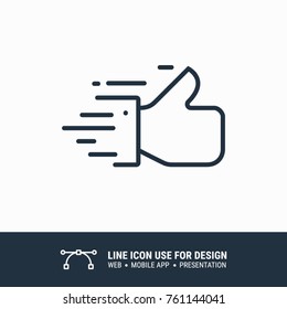 Icon Fast Like Social Network graphic design single icon vector illustration