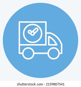 Icon Fast Shipping. suitable for education symbol. blue eyes style. simple design editable. design template vector. simple illustration