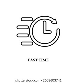 Icon a fast time, isolated against a clean background.