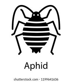 Icon of a fat insect having long antennae depicting aphids