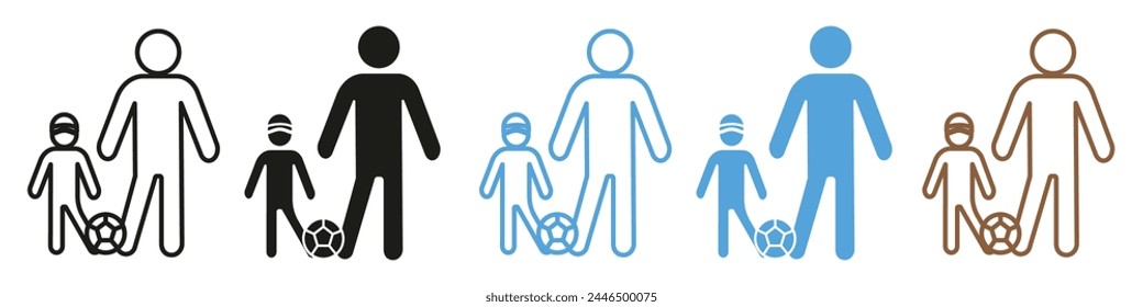 Icon of Father and Child Playing Together for Fathers Day Joy