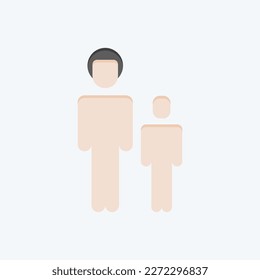 Icon Father And Son. related to Family symbol. glyph style. simple design editable. simple illustration