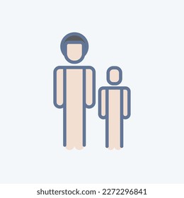 Icon Father And Son. related to Family symbol. simple design editable. simple illustration