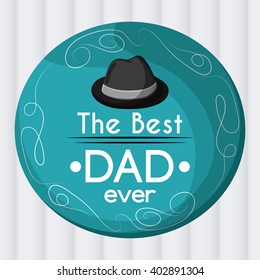Icon of Fathers day design, vector illustration