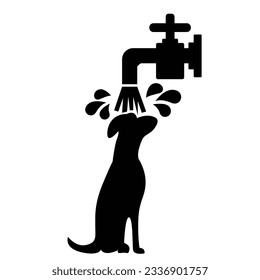 icon faucet washing various kinds of animals