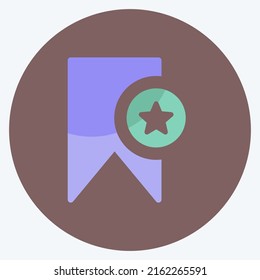 Icon Favorite Bookmark. suitable for User Interface symbol. flat style. simple design editable. design template vector. simple symbol illustration