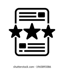 Icon Favorite Document With Style Glyph
