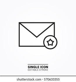 Icon favorite mail Single Icon Graphic Design
