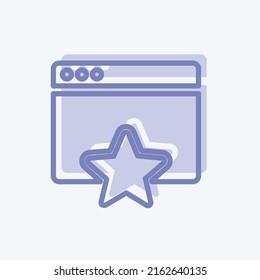 Icon Favorite Page. suitable for User Interface symbol. two tone style. simple design editable. design template vector. simple symbol illustration