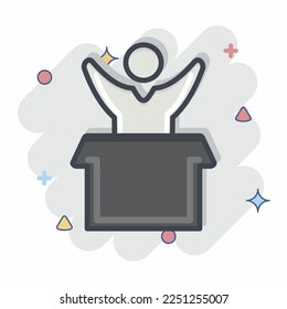 Icon Favorite Product. related to Online Store symbol. Comic Style. simple illustration. shop