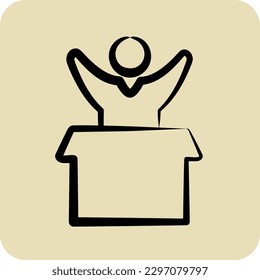 Icon Favorite Product. related to Online Store symbol. glyph style. simple illustration. shop