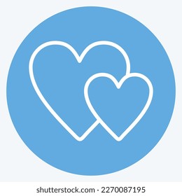 Icon Favorite. related to Contactless symbol. Blue Eyes Style. simple design editable. simple illustration