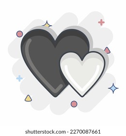 Icon Favorite. related to Contactless symbol. Comic Style. simple design editable. simple illustration