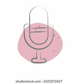 Icon Favourite. related to Podcast symbol. Color Spot Style. simple design editable. simple illustration