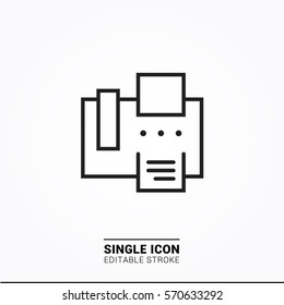 Icon fax Single Icon Graphic Design