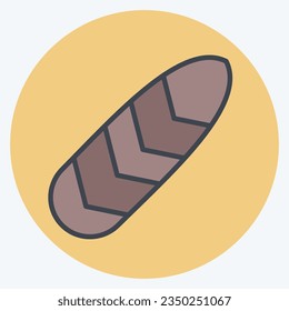Icon Feather. related to American Indigenous symbol. color mate style. simple design editable. simple illustration