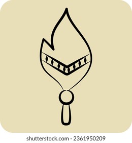 Icon Feather. related to Indigenous People symbol. hand drawn style. simple design editable. simple illustration
