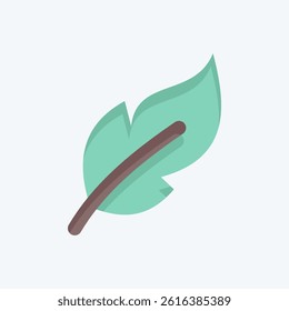 Icon Feathers. related to Fabric symbol. flat style. design editable
