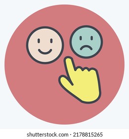 Icon Feedback 1. suitable for Feedback symbol. Color Mate Style. simple design editable. design template vector. simple symbol illustration
