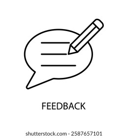 Icon a feedback, isolated against a clean background.