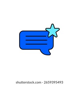 Ícone um feedback, isolado contra um fundo limpo.

