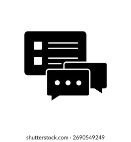 Ícone um feedback, isolado contra um fundo limpo.