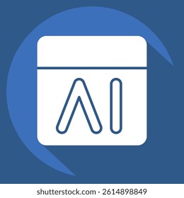 Icon Feedback. related to Artificial Intelligence symbol. long shadow style