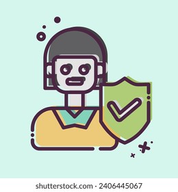 Icon Female Insurance. related to Finance symbol. MBE style. simple design editable. simple illustration