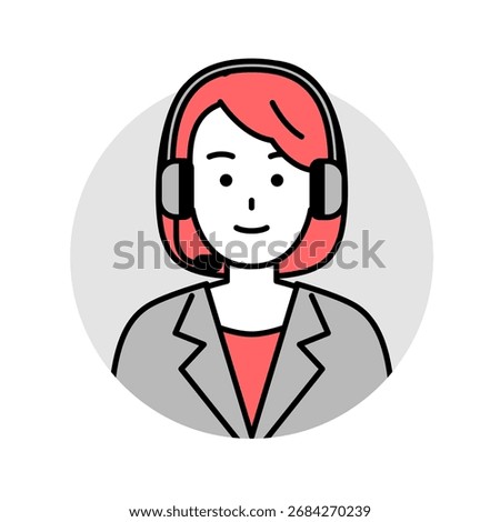 Icon of a female operator
