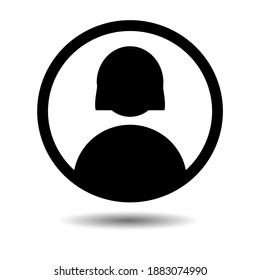 Icon of female user in organization
