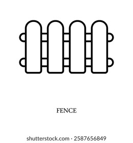 Icon a fence, isolated against a clean background.