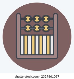 Icon Fence. related to Agriculture symbol. color mate style. simple design editable. simple illustration