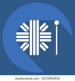Icon Fence. related to Fabric symbol. long shadow style. simple design editable