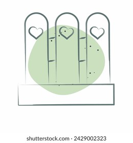 Icon Fence. related to Kindergarten symbol. Color Spot Style. simple design editable. simple illustration