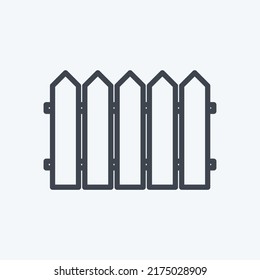 Icon Fence. suitable for garden symbol. line style. simple design editable. design template vector. simple symbol illustration