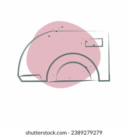 Icon Fender Car. related to Car Parts symbol. Color Spot Style. simple design editable. simple illustration