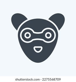 Icon Ferret. related to Animal Head symbol. simple design editable. simple illustration