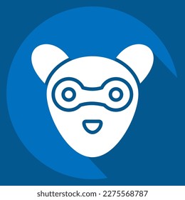 Icon Ferret. related to Animal Head symbol. simple design editable. simple illustration