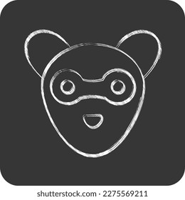 Icon Ferret. related to Animal Head symbol. simple design editable. simple illustration