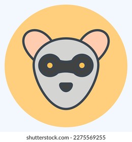 Icon Ferret. related to Animal Head symbol. simple design editable. simple illustration